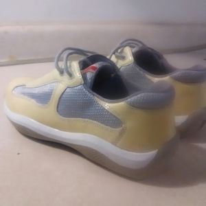 Woman Authentic Yellow/Silver PRADA Sneakers